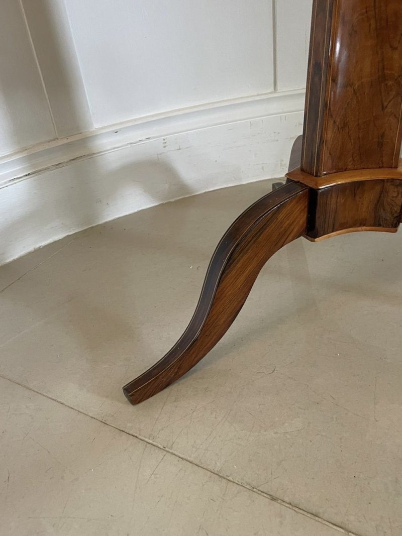 Outstanding Quality Antique Rosewood Inlaid Circular Lamp Table - Image 10